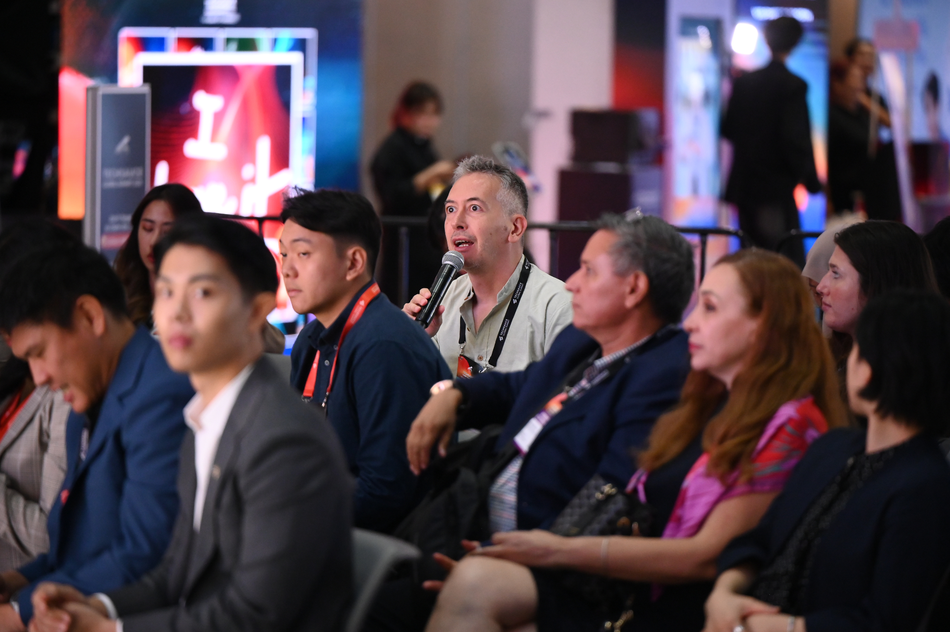 Audience Q&A session at rev event